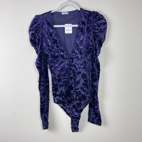 Free People Purple Deep Sea Combo Magic Hour Bodysuit NWT Size Small - Picture 2 of 9